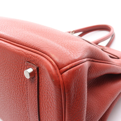 バーキン35 ブリック ハンドバッグ トリヨンクレマンス オレンジブラウン シルバー金具 □N刻印 エルメス バッグ HERMES