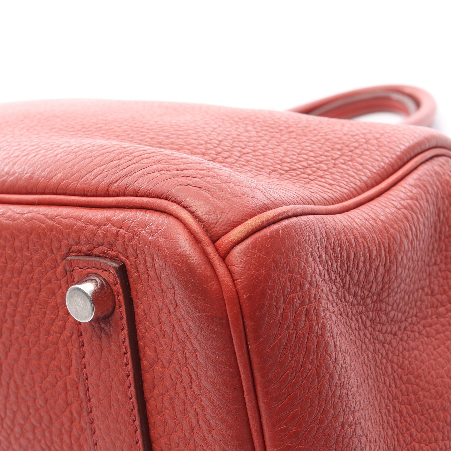 バーキン35 ブリック ハンドバッグ トリヨンクレマンス オレンジブラウン シルバー金具 □N刻印 エルメス バッグ HERMES