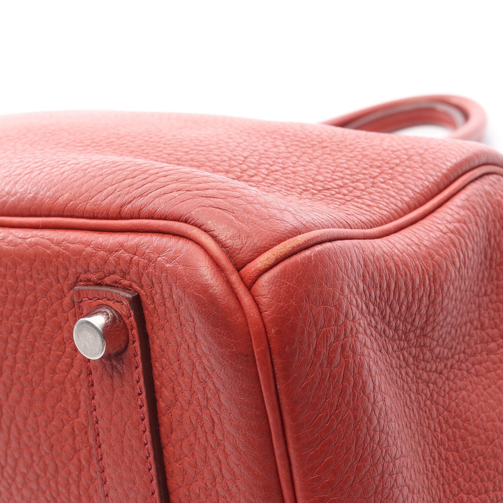 バーキン35 ブリック ハンドバッグ トリヨンクレマンス オレンジブラウン シルバー金具 □N刻印 エルメス バッグ HERMES