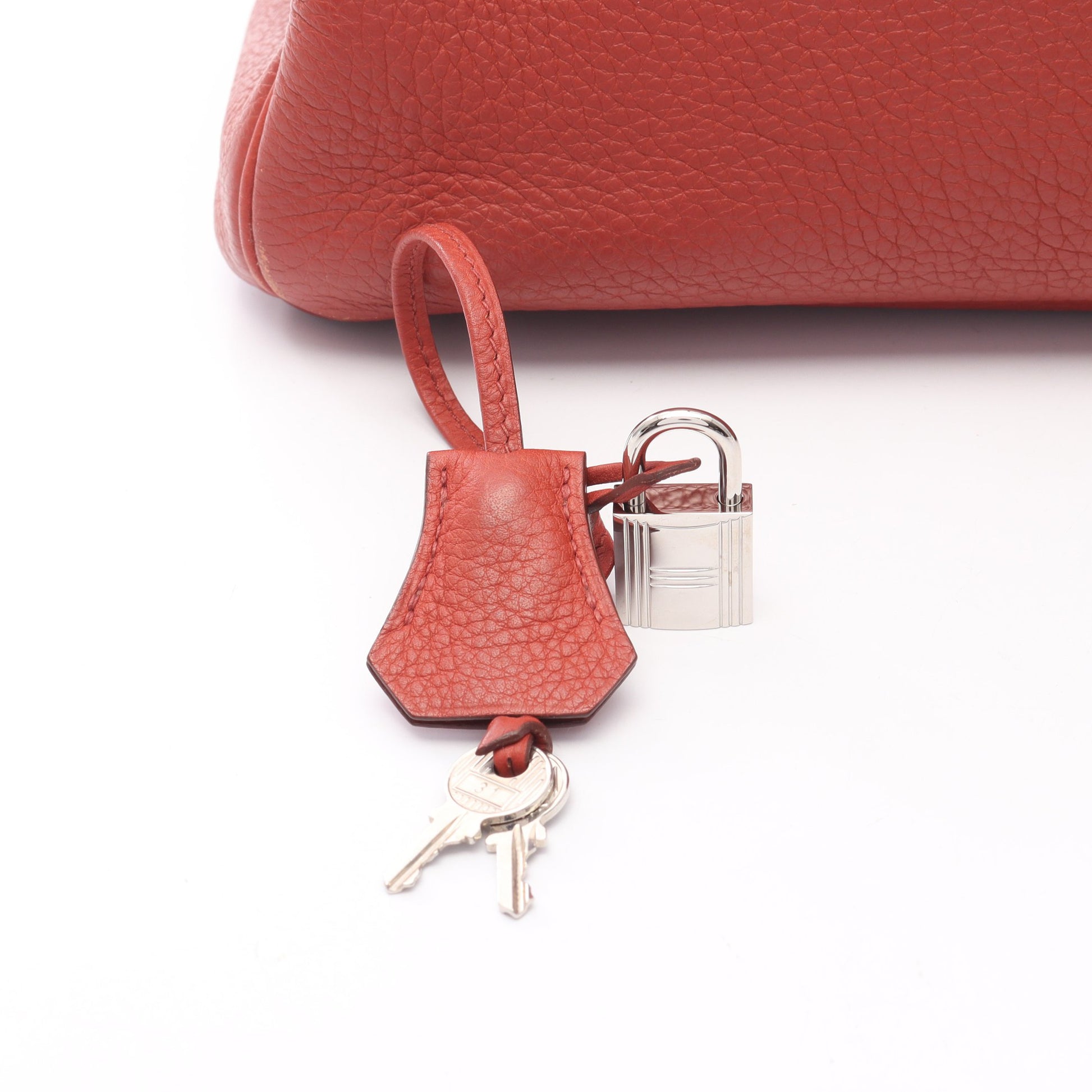 バーキン35 ブリック ハンドバッグ トリヨンクレマンス オレンジブラウン シルバー金具 □N刻印 エルメス バッグ HERMES