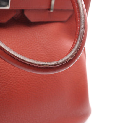 バーキン35 ブリック ハンドバッグ トリヨンクレマンス オレンジブラウン シルバー金具 □N刻印 エルメス バッグ HERMES
