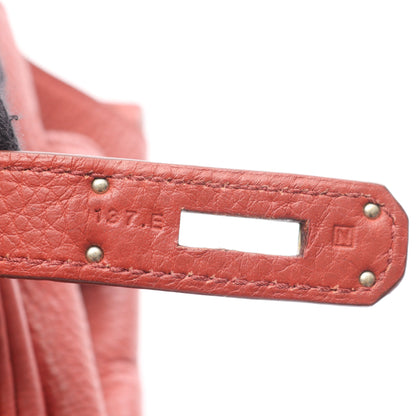 バーキン35 ブリック ハンドバッグ トリヨンクレマンス オレンジブラウン シルバー金具 □N刻印 エルメス バッグ HERMES