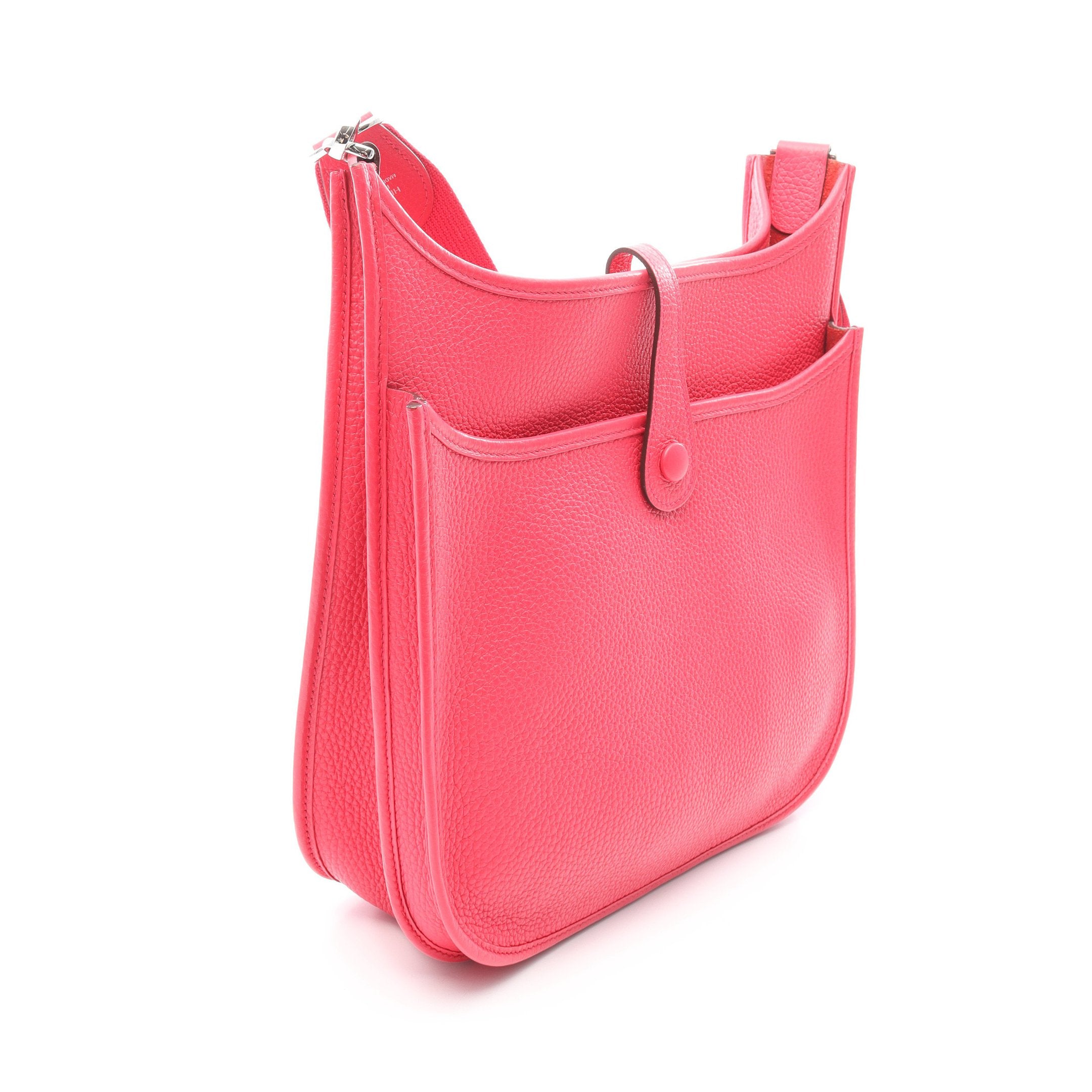 エルメス エブリン エヴリン 入れ 楕円 O刻印 ピンク ローズティリアン HERMES - エルメス エブリン エヴリン コイン入れ 楕円 O刻印