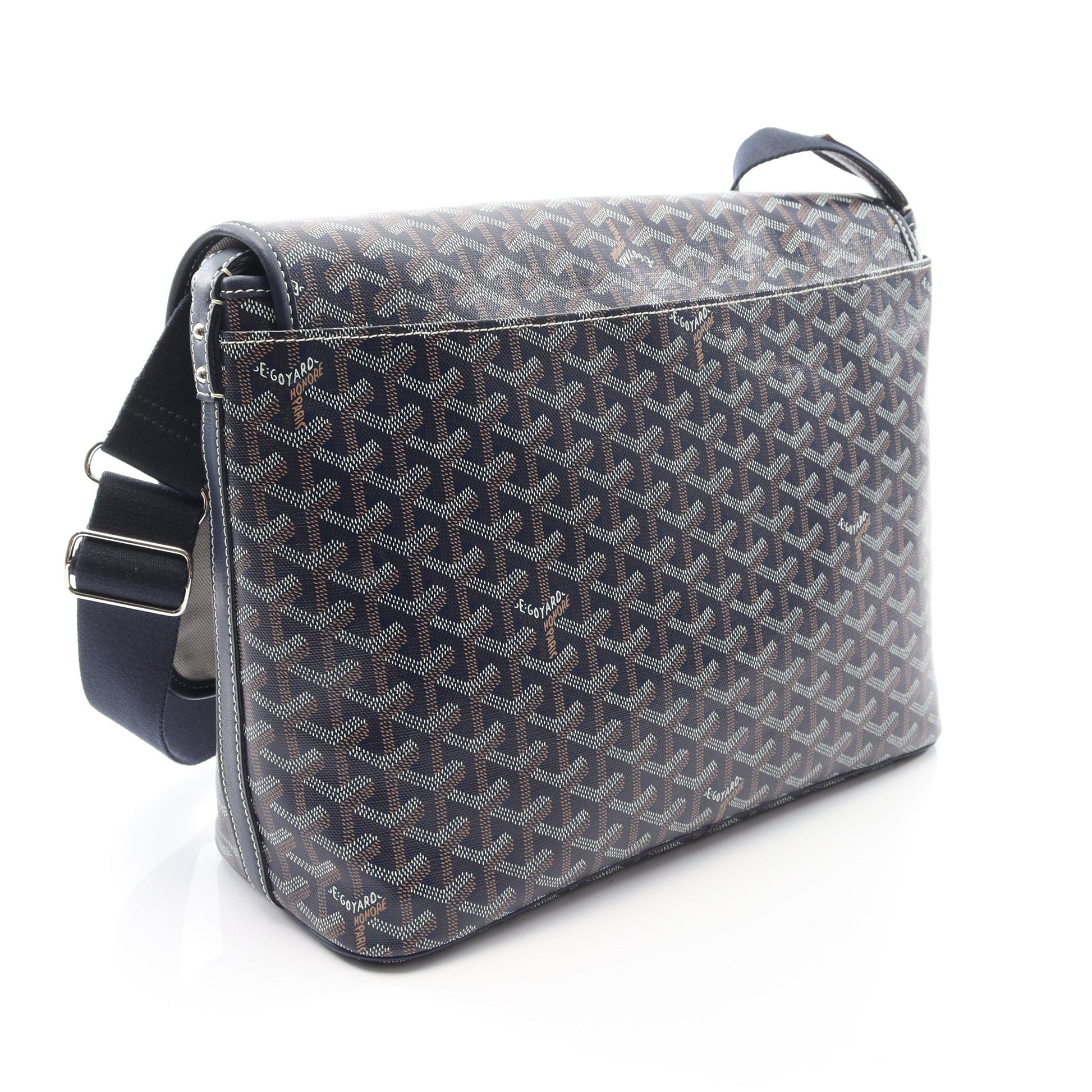 カペシアンMM ショルダーバッグ コーティングキャンバス レザー ネイビー マルチカラー ゴヤール バッグ GOYARD