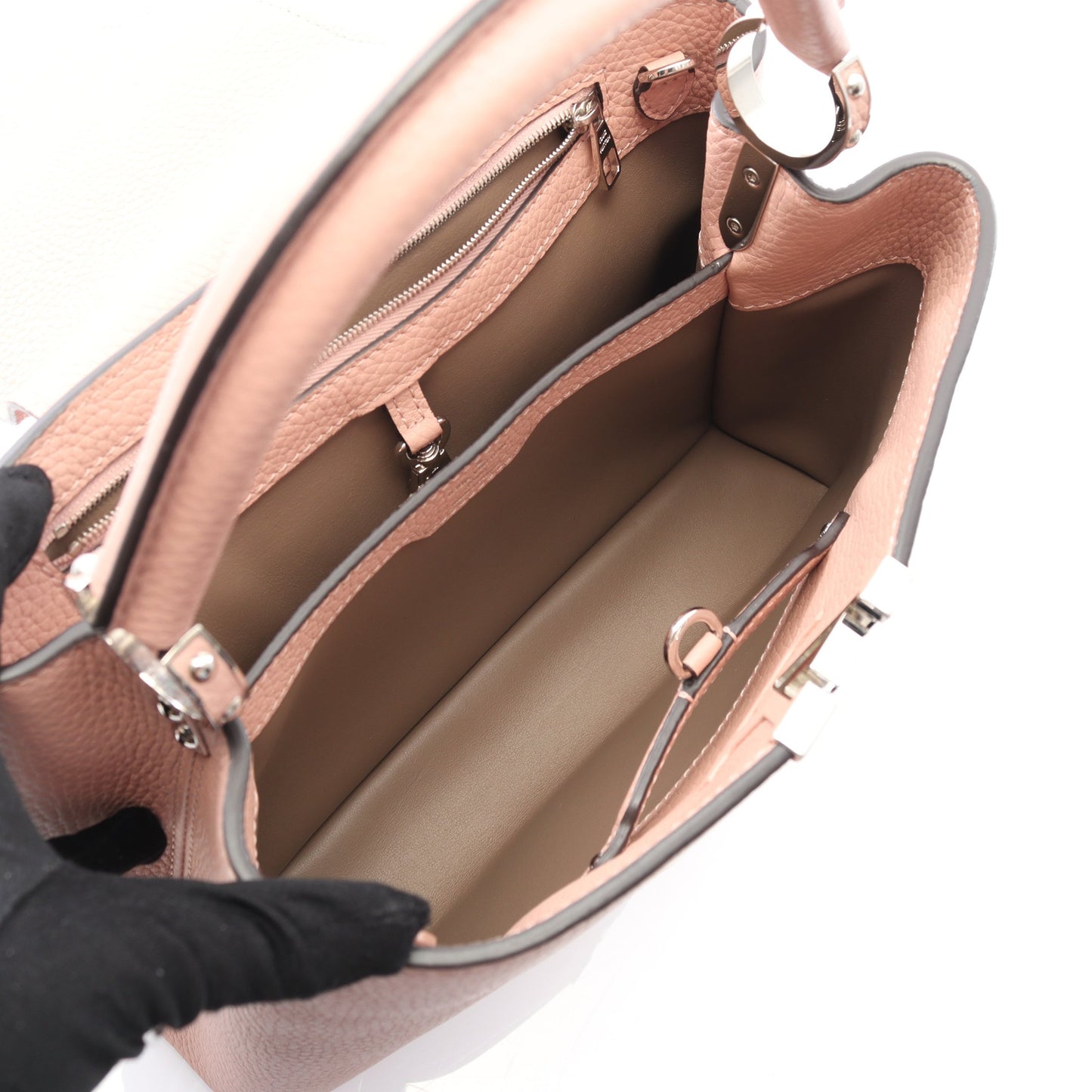 カプシーヌMM マグノリア ハンドバッグ レザー ピンクベージュ 2WAY ルイヴィトン バッグ LOUIS VUITTON