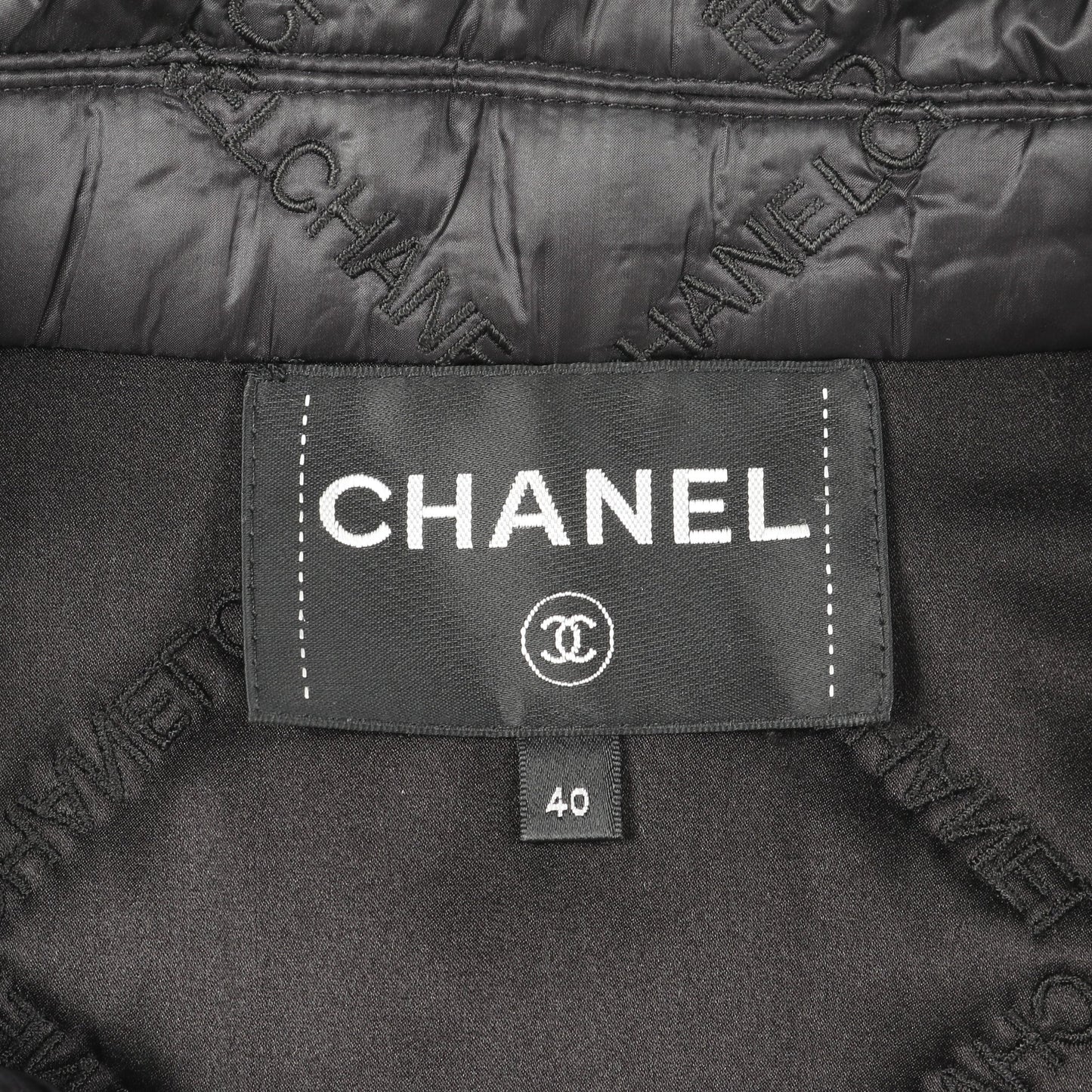 ココマークボタン キルティングジャケット ナイロン ブラック 中綿 シャネル アウター CHANEL