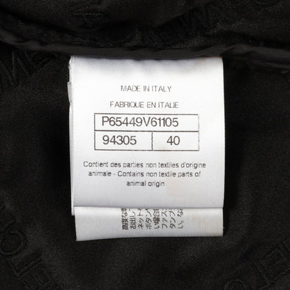 ココマークボタン キルティングジャケット ナイロン ブラック 中綿 シャネル アウター CHANEL