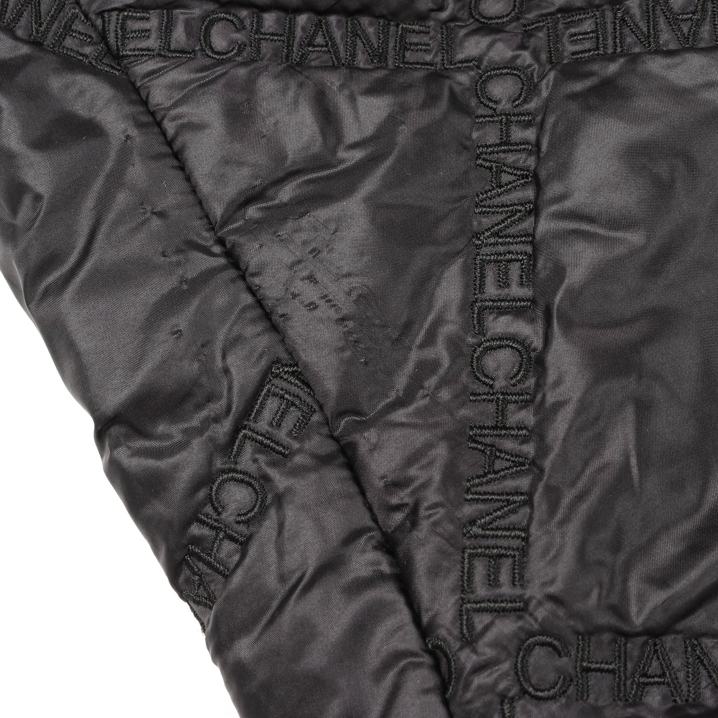 ココマークボタン キルティングジャケット ナイロン ブラック 中綿 シャネル アウター CHANEL