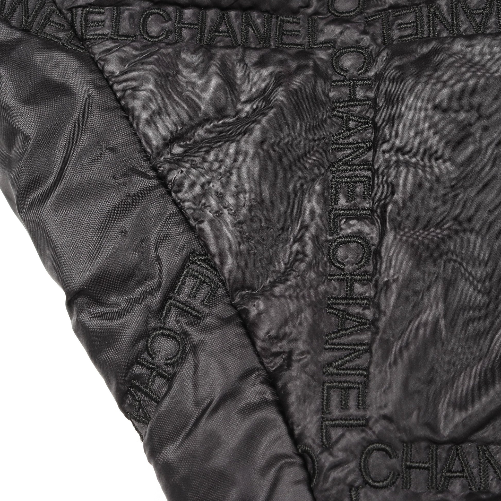 ココマークボタン キルティングジャケット ナイロン ブラック 中綿 シャネル アウター CHANEL