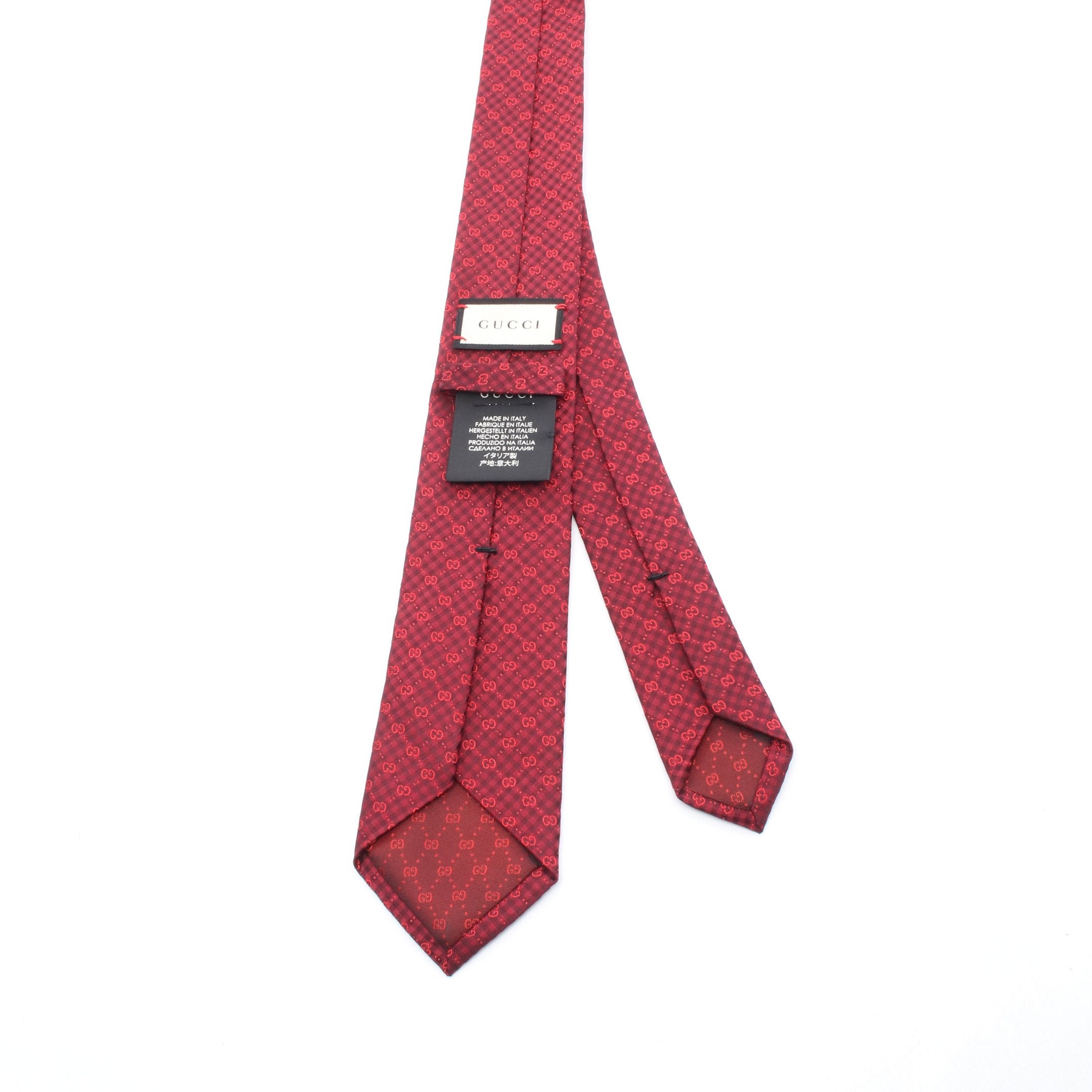 美品　GUCCI グッチ ボルドー　GGロゴ ネクタイ 楽天市場】GUCCI グッチ ネクタイ シルク100% Gロゴ Gモチーフ