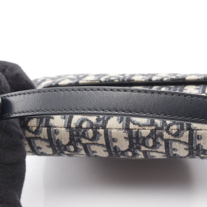 SADDLE サドル オブリーク ハンドバッグ キャンバス レザー ベージュ ネイビー 2WAY クリスチャンディオール バッグ Christian Dior