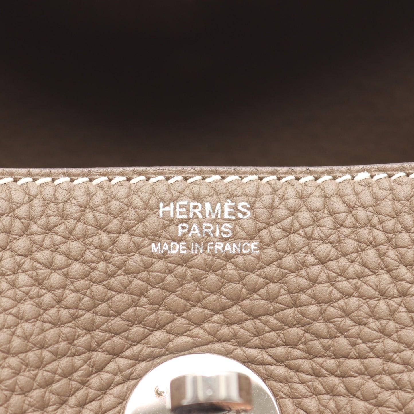 リンディ30 エトゥープ ショルダーバッグ トリヨンクレマンス グレーブラウン シルバー金具 X刻印 エルメス バッグ HERMES