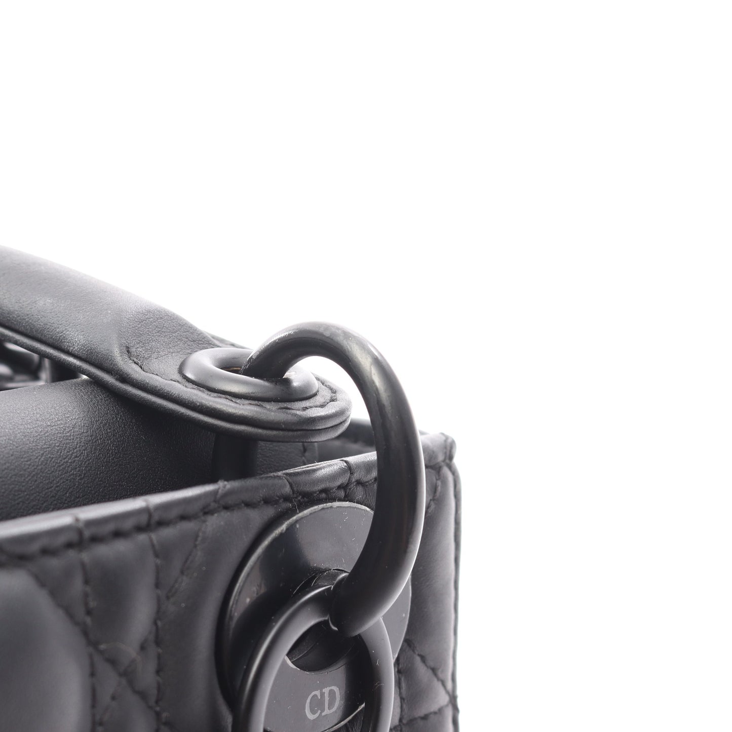 レディディオール ミニ カナージュ ハンドバッグ レザー ブラック 2WAY クリスチャンディオール バッグ Christian Dior