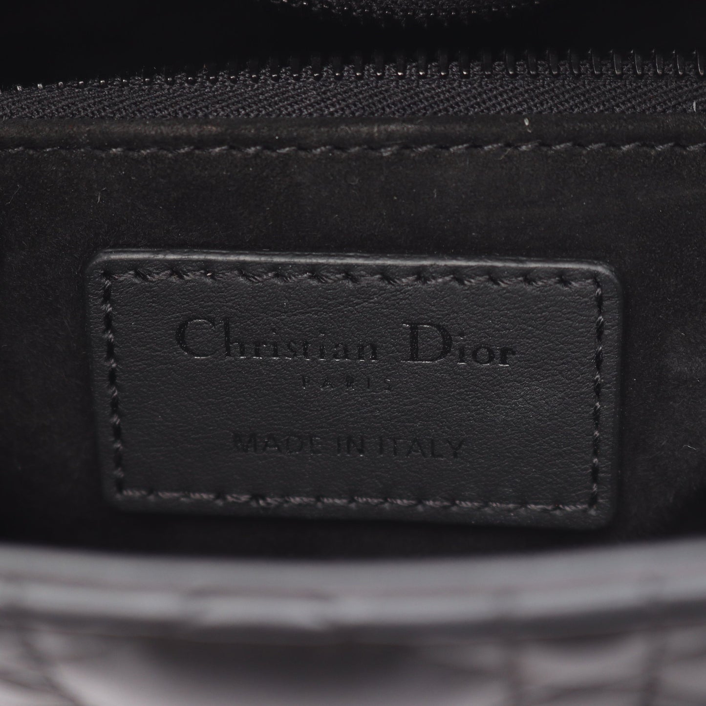 レディディオール ミニ カナージュ ハンドバッグ レザー ブラック 2WAY クリスチャンディオール バッグ Christian Dior