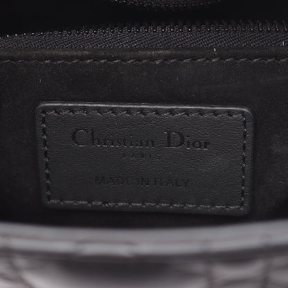 レディディオール ミニ カナージュ ハンドバッグ レザー ブラック 2WAY クリスチャンディオール バッグ Christian Dior