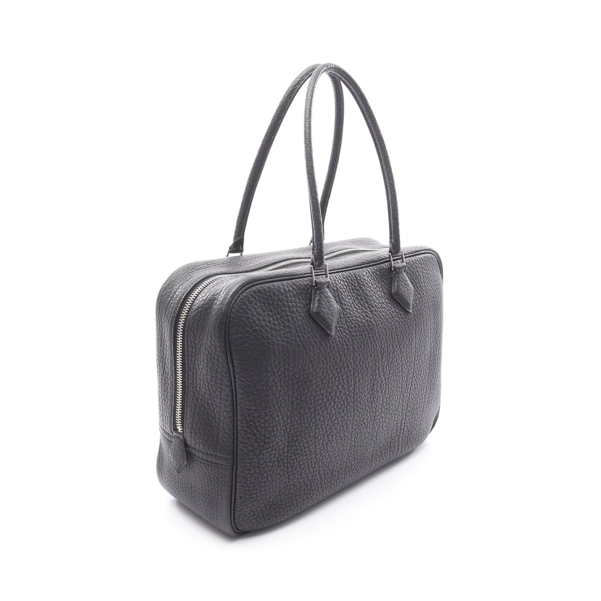 プリュム32 ハンドバッグ フィヨルド ブラック シルバー金具 □J刻印 エルメス バッグ HERMES