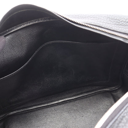 プリュム32 ハンドバッグ フィヨルド ブラック シルバー金具 □J刻印 エルメス バッグ HERMES