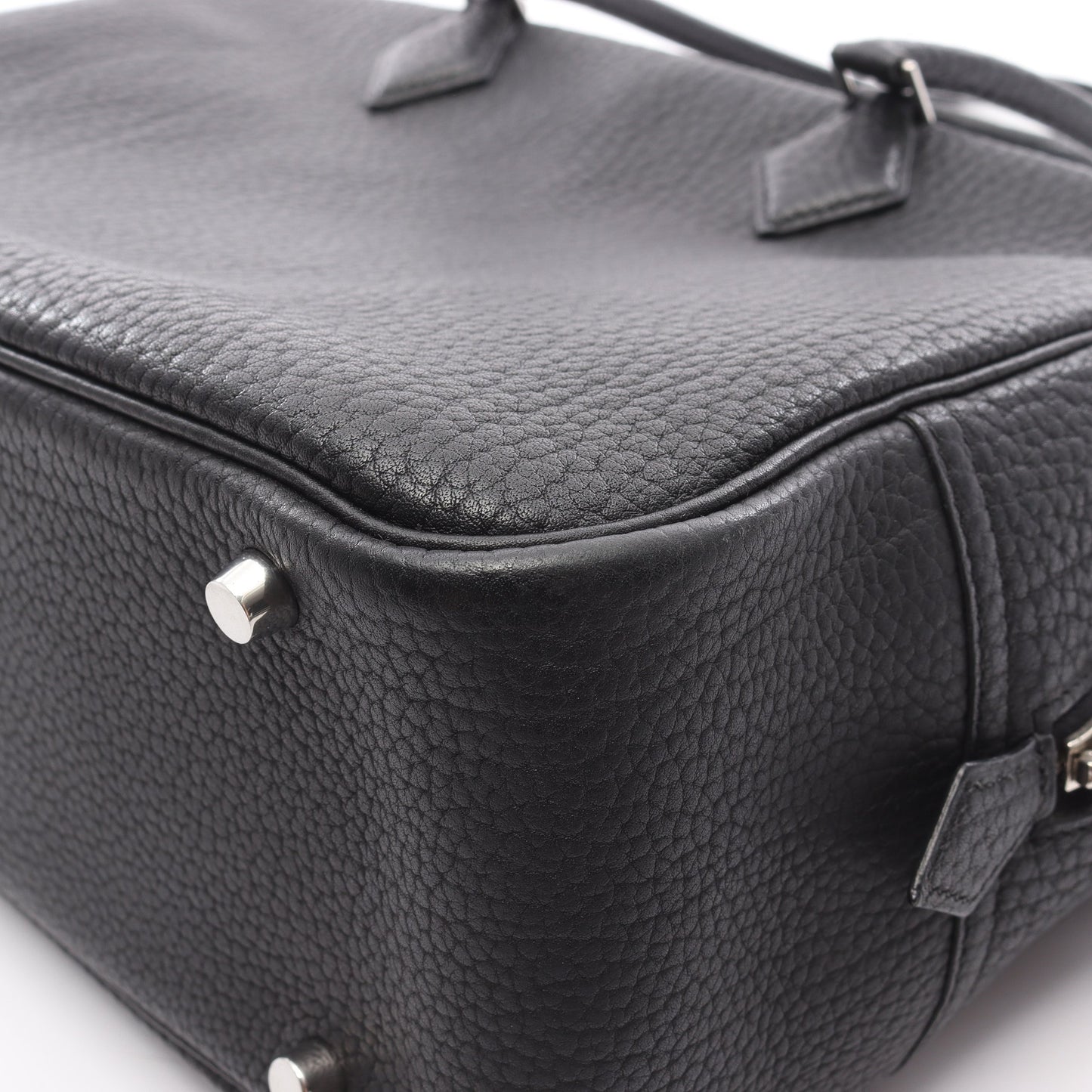 プリュム32 ハンドバッグ フィヨルド ブラック シルバー金具 □J刻印 エルメス バッグ HERMES