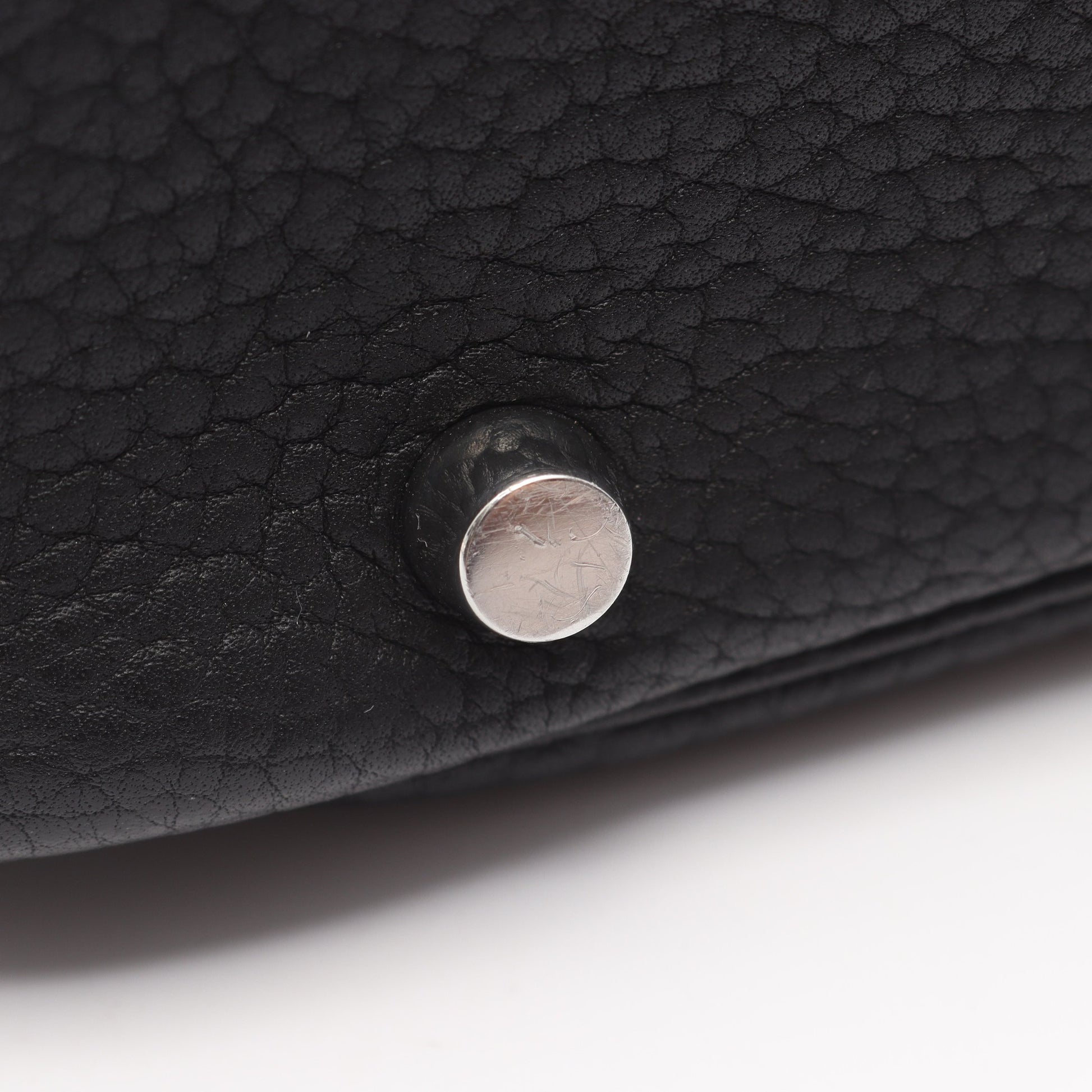 プリュム32 ハンドバッグ フィヨルド ブラック シルバー金具 □J刻印 エルメス バッグ HERMES