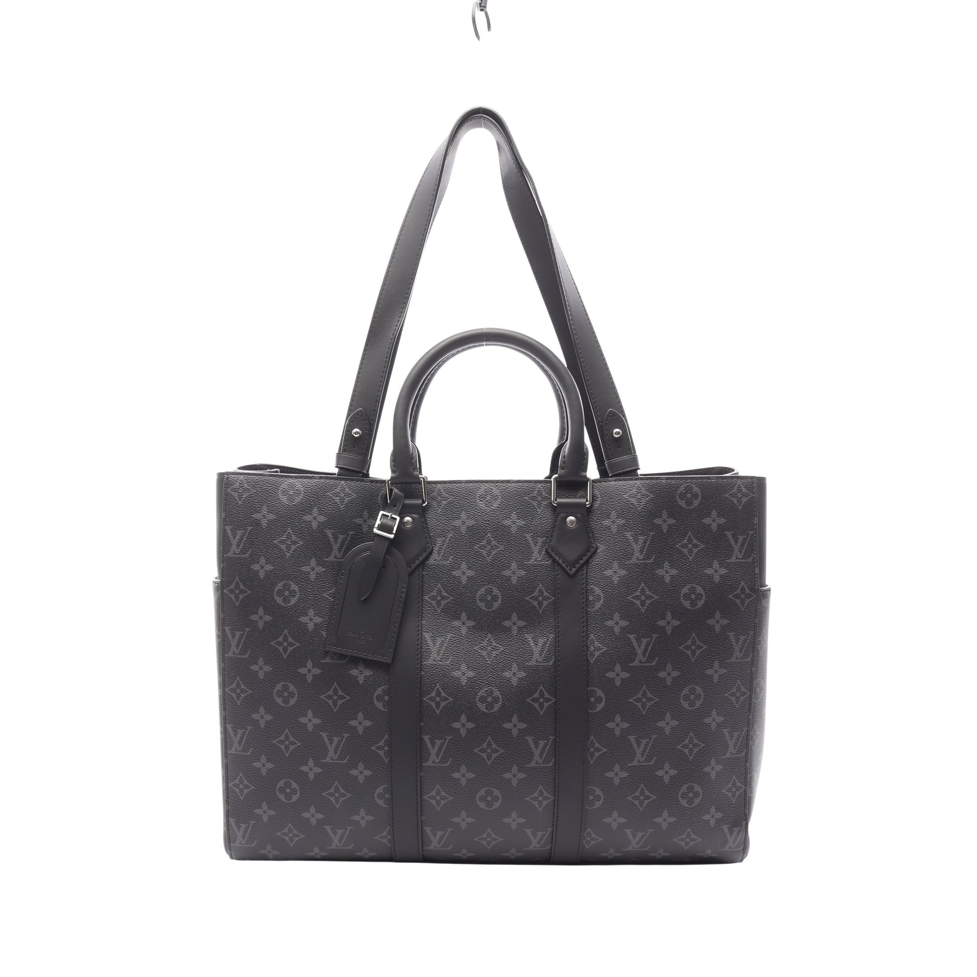 サックプラ 24H モノグラムエクリプス ショルダーバッグ トートバッグ PVC レザー ブラック 2WAY ルイヴィトン バッグ LOUIS VUITTON