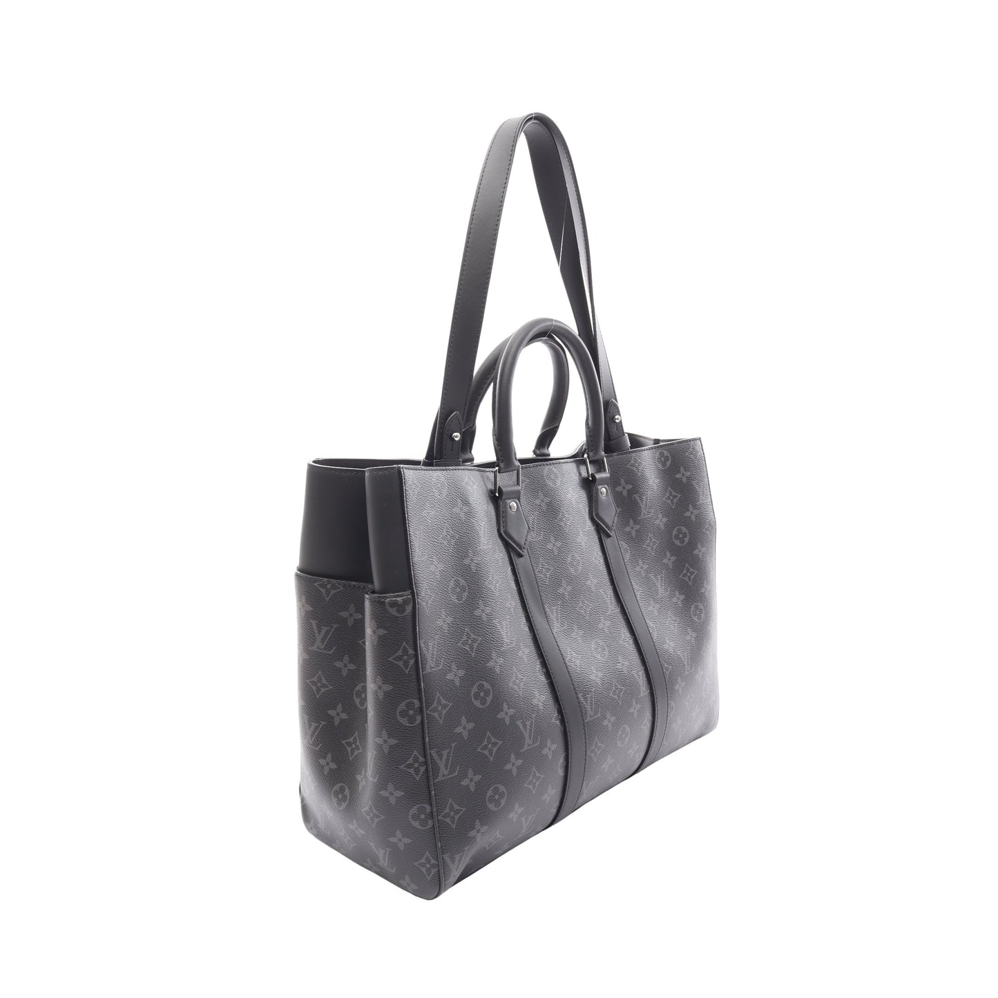 サックプラ 24H モノグラムエクリプス ショルダーバッグ トートバッグ PVC レザー ブラック 2WAY ルイヴィトン バッグ LOUIS VUITTON