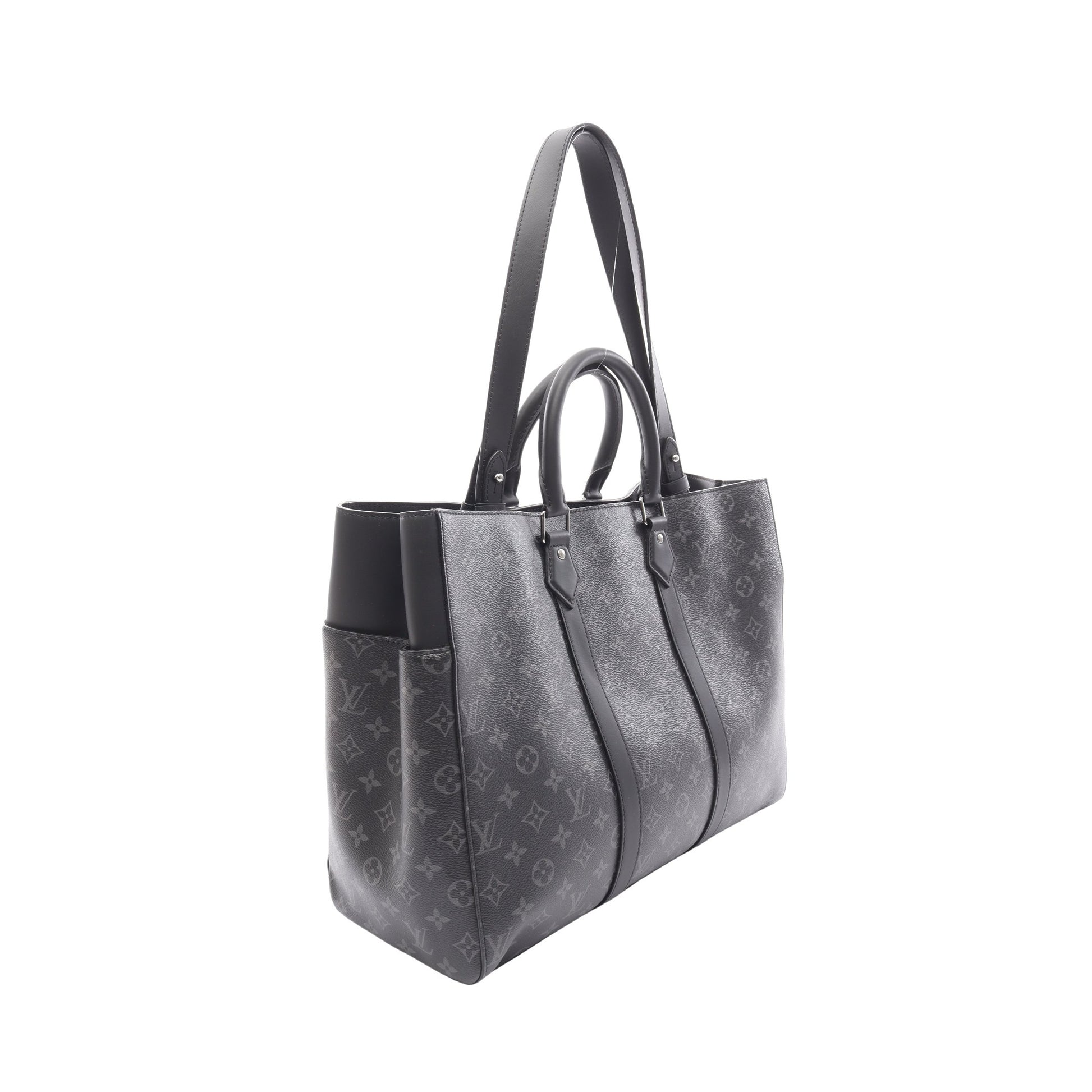 サックプラ 24H モノグラムエクリプス ショルダーバッグ トートバッグ PVC レザー ブラック 2WAY ルイヴィトン バッグ LOUIS VUITTON