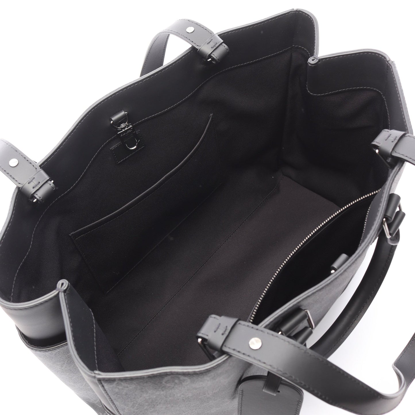 サックプラ 24H モノグラムエクリプス ショルダーバッグ トートバッグ PVC レザー ブラック 2WAY ルイヴィトン バッグ LOUIS VUITTON