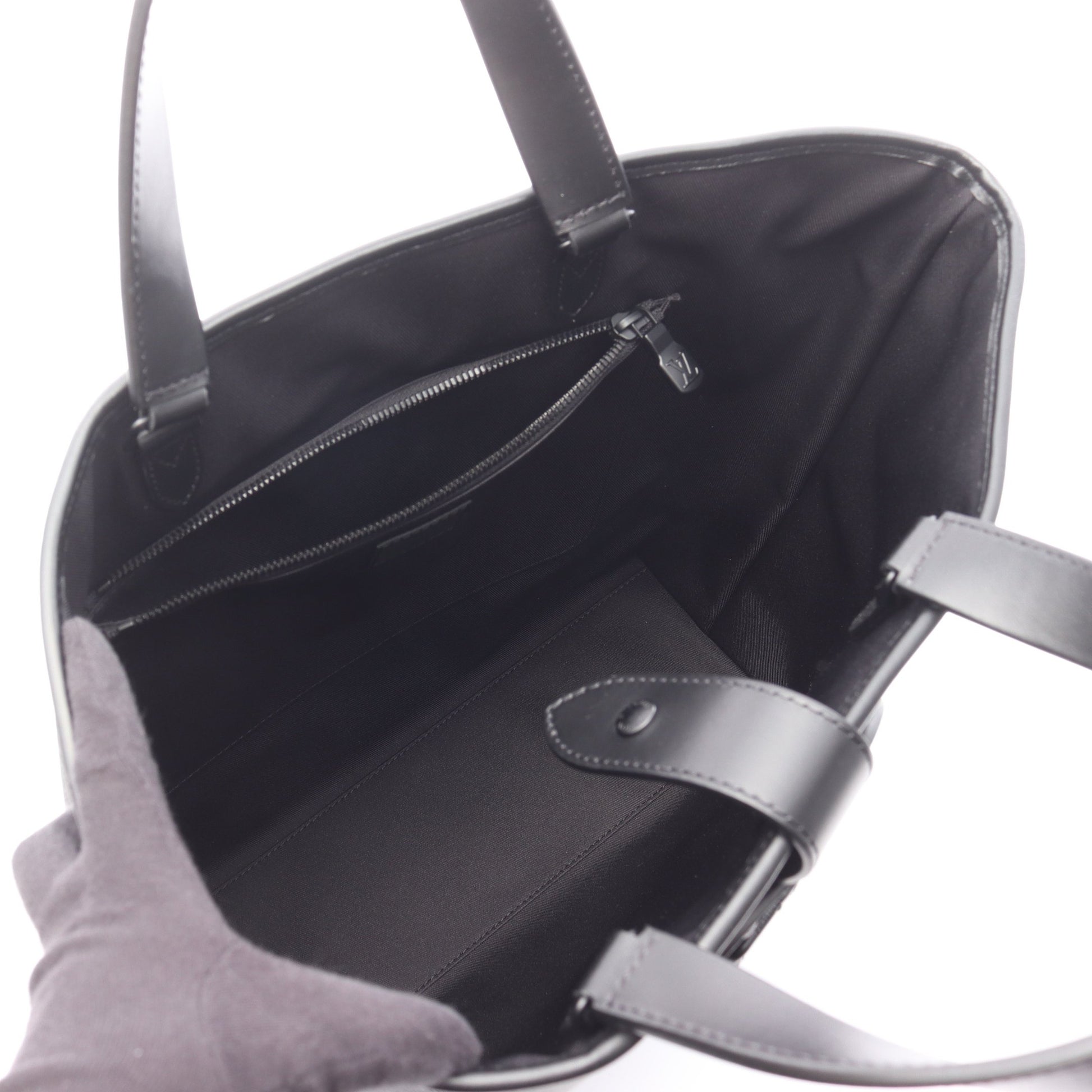 ソミュール トート モノグラムエクリプス ハンドバッグ トートバッグ PVC レザー ブラック 2WAY ルイヴィトン バッグ LOUIS VUITTON
