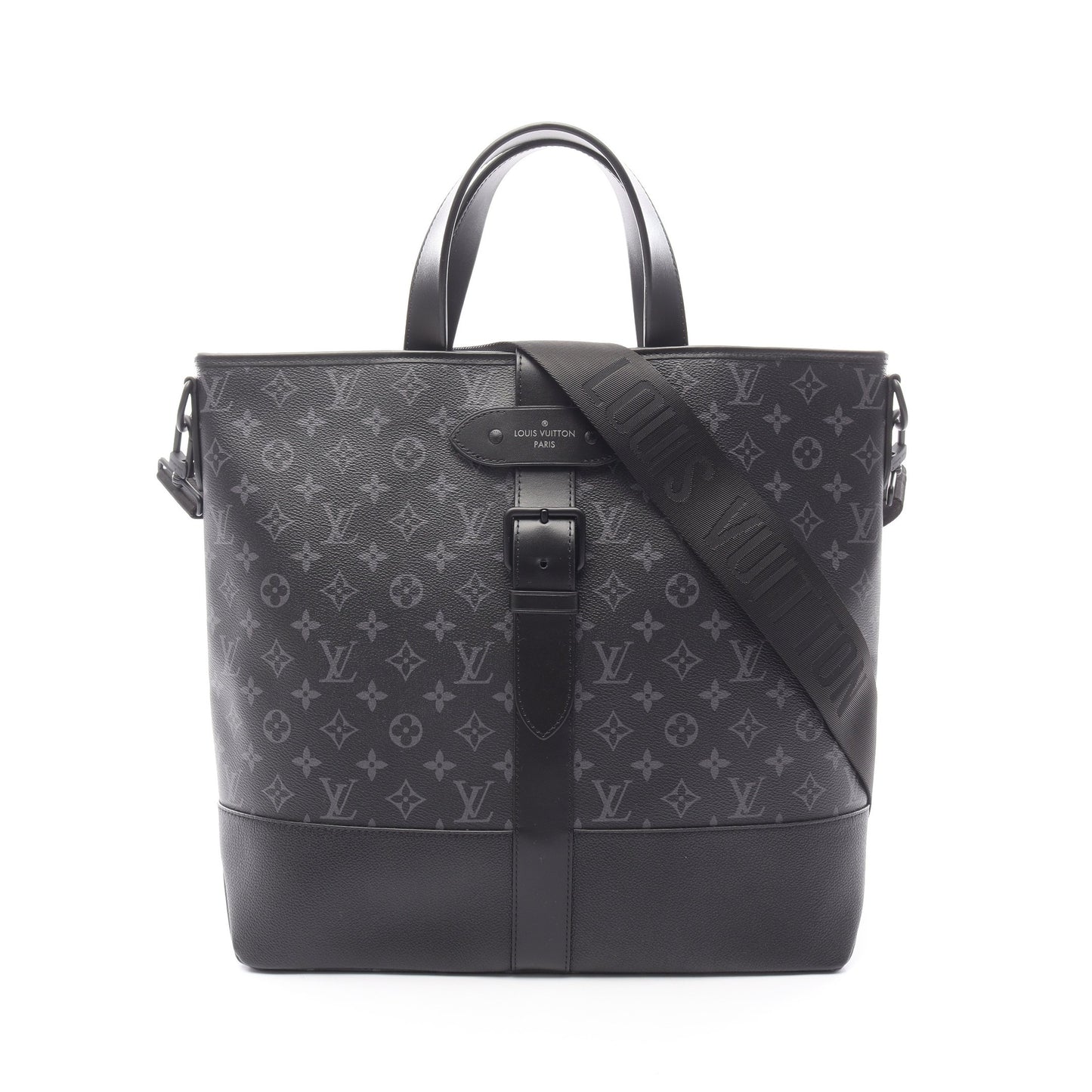 ソミュール トート モノグラムエクリプス ハンドバッグ トートバッグ PVC レザー ブラック 2WAY ルイヴィトン バッグ LOUIS VUITTON