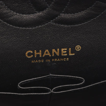 マトラッセ Wフラップ Wチェーンショルダーバッグ キャビアスキン ブラック ゴールド金具 シャネル バッグ CHANEL