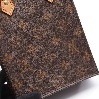 プティット サックプラ モノグラム ハンドバッグ PVC レザー ブラウン 2WAY ルイヴィトン バッグ LOUIS VUITTON