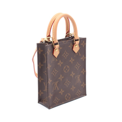 プティット サックプラ モノグラム ハンドバッグ PVC レザー ブラウン 2WAY ルイヴィトン バッグ LOUIS VUITTON