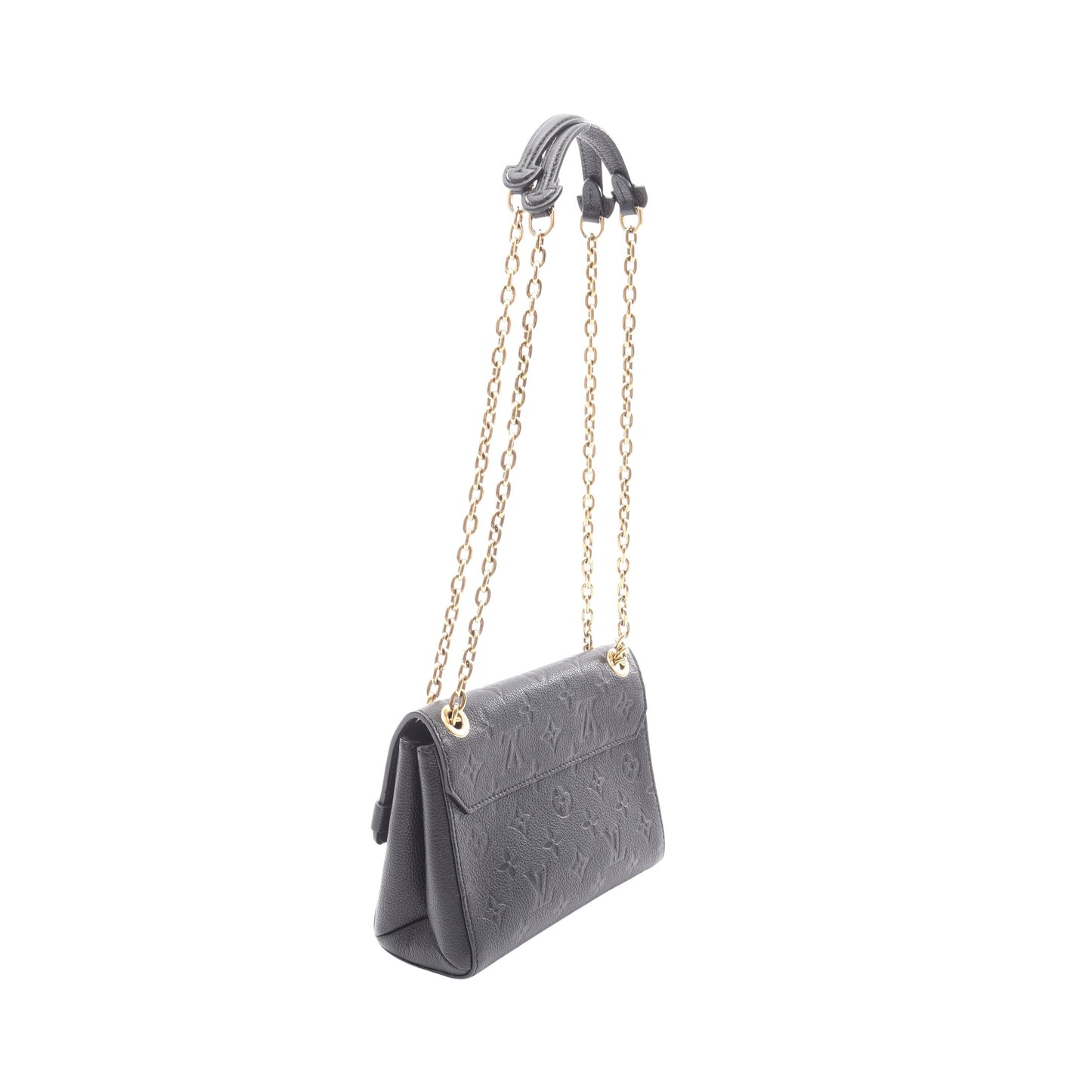 ヴァヴァンBB モノグラムアンプラント ノワール Wチェーンショルダーバッグ レザー ブラック ルイヴィトン バッグ LOUIS VUITTON