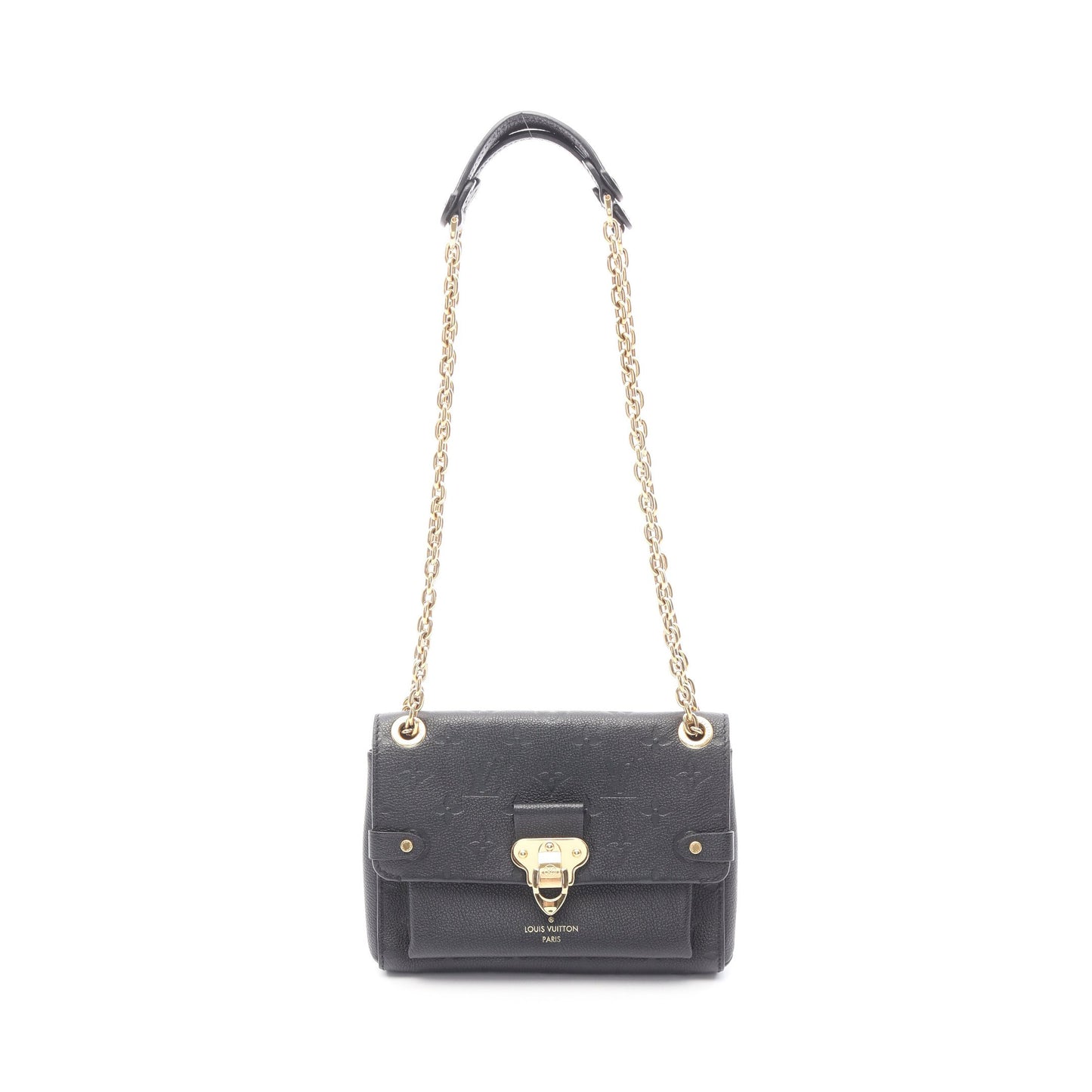 ヴァヴァンBB モノグラムアンプラント ノワール Wチェーンショルダーバッグ レザー ブラック ルイヴィトン バッグ LOUIS VUITTON