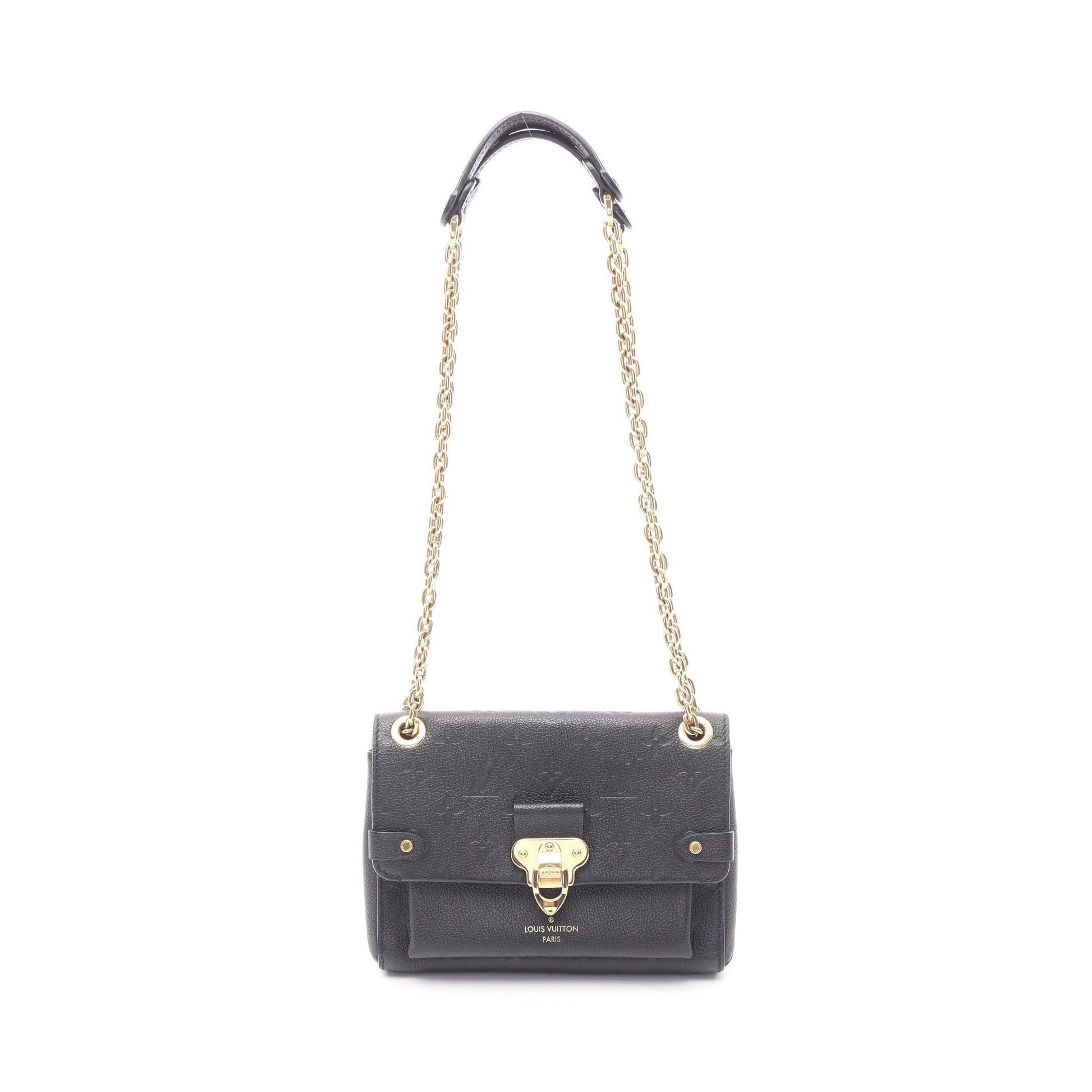 ヴァヴァンBB モノグラムアンプラント ノワール Wチェーンショルダーバッグ レザー ブラック ルイヴィトン バッグ LOUIS VUITTON
