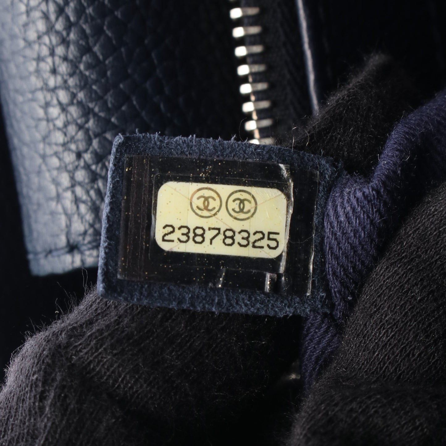 ココマーク ハンドバッグ トートバッグ レザー ネイビー シルバー金具 2WAY シャネル バッグ CHANEL