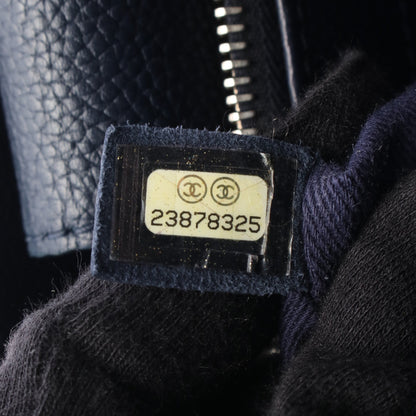 ココマーク ハンドバッグ トートバッグ レザー ネイビー シルバー金具 2WAY シャネル バッグ CHANEL