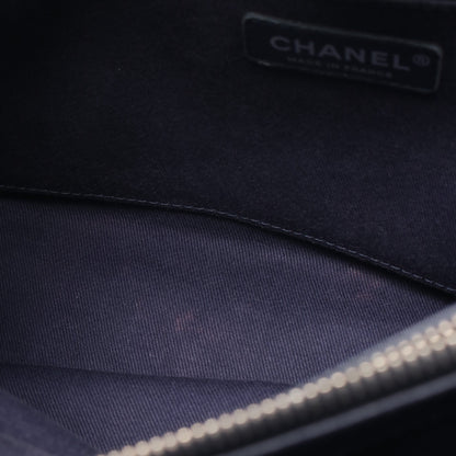 ココマーク ハンドバッグ トートバッグ レザー ネイビー シルバー金具 2WAY シャネル バッグ CHANEL