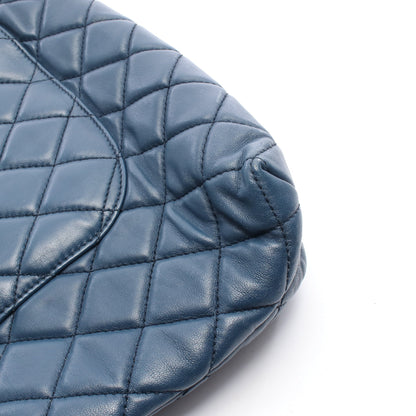 マトラッセ チェーンショルダーバッグ チェーントートバッグ ラムスキン ブルー シルバー金具 シャネル バッグ CHANEL