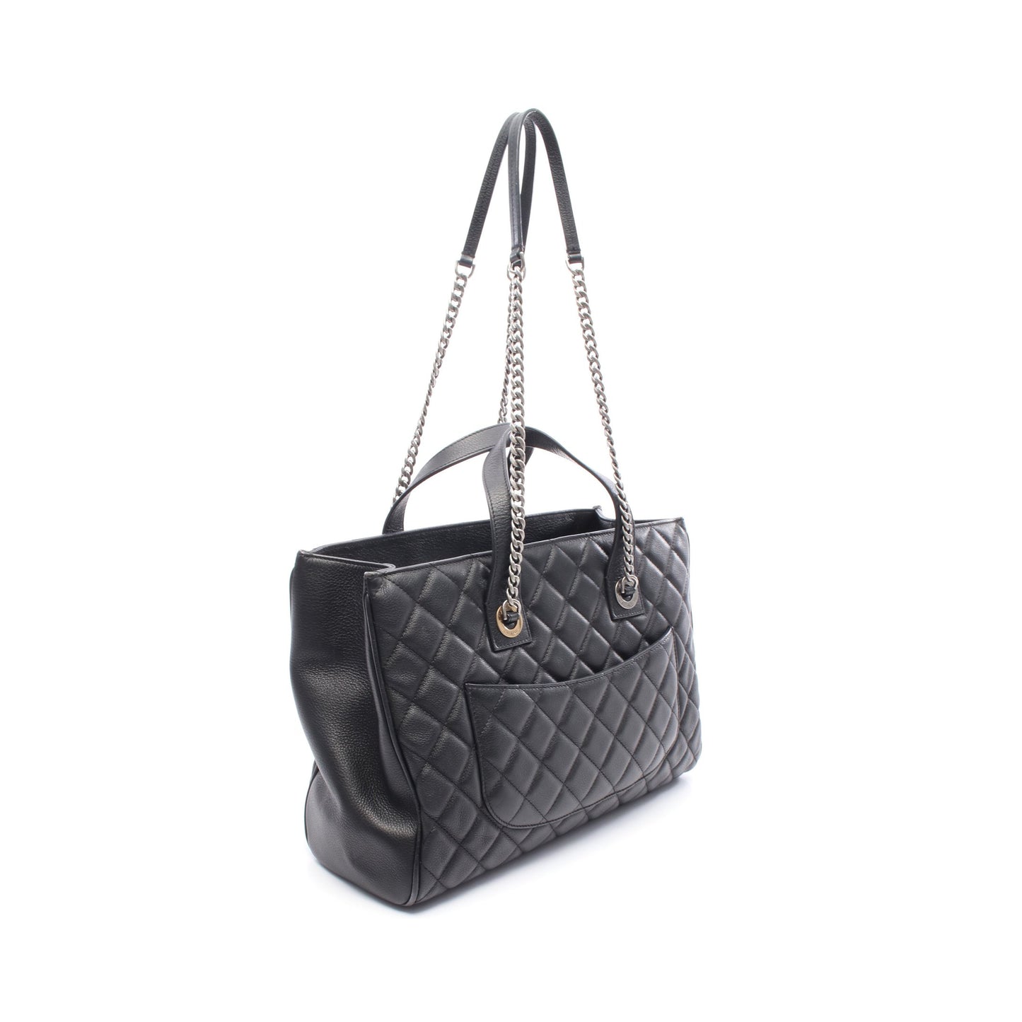 マトラッセ チェーンショルダーバッグ レザー ブラック コンビ金具 シャネル バッグ CHANEL