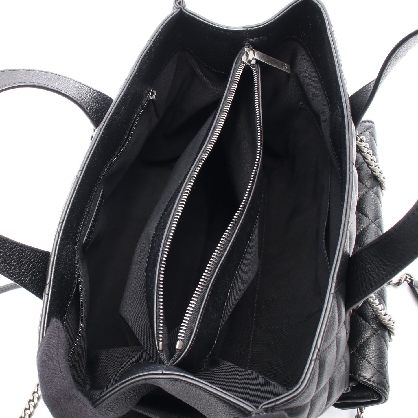 マトラッセ チェーンショルダーバッグ レザー ブラック コンビ金具 シャネル バッグ CHANEL