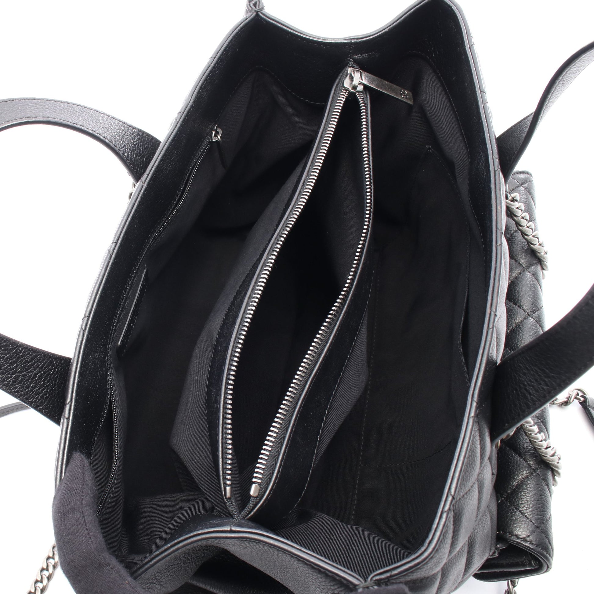 マトラッセ チェーンショルダーバッグ レザー ブラック コンビ金具 シャネル バッグ CHANEL