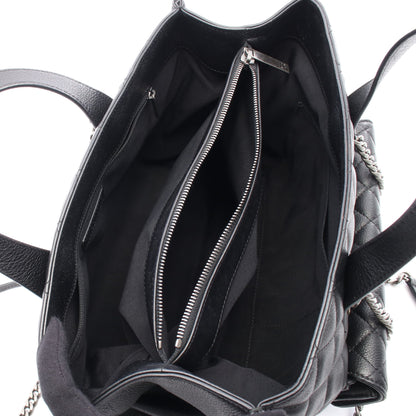マトラッセ チェーンショルダーバッグ レザー ブラック コンビ金具 シャネル バッグ CHANEL