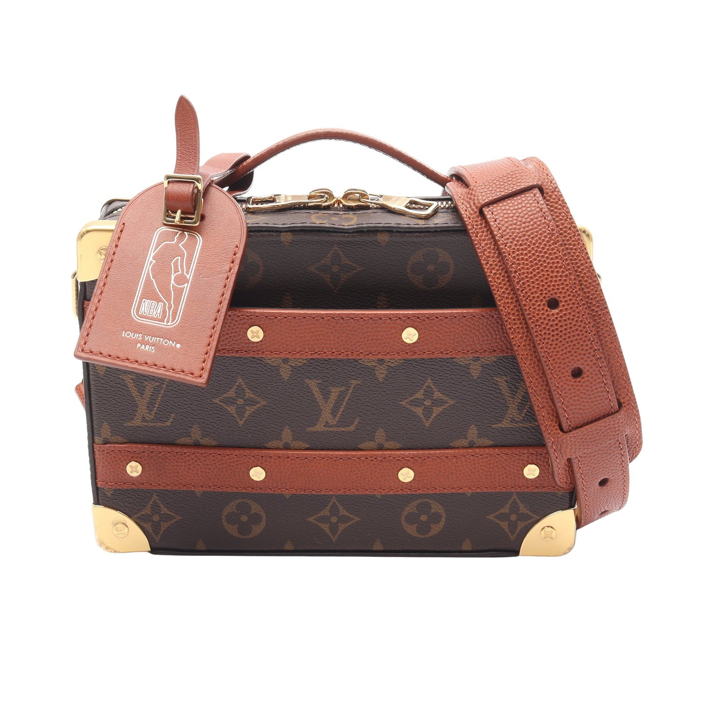 LOUIS VUITTON × NBA ハンドル ソフトトランク モノグラム ハンドバッグ PVC レザー ブラウン 2WAY ルイヴィトン バッグ LOUIS VUITTON