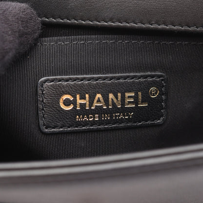 ボーイシャネル スモール チェーンショルダーバッグ ラムスキン ブラック ゴールド金具 シャネル バッグ CHANEL