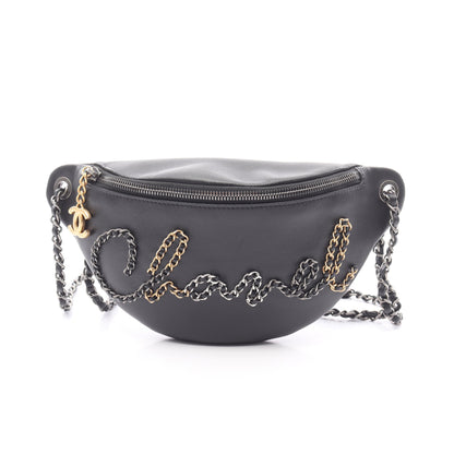 ココマーク ウエストバッグ レザー ブラック コンビ金具 シャネル バッグ CHANEL