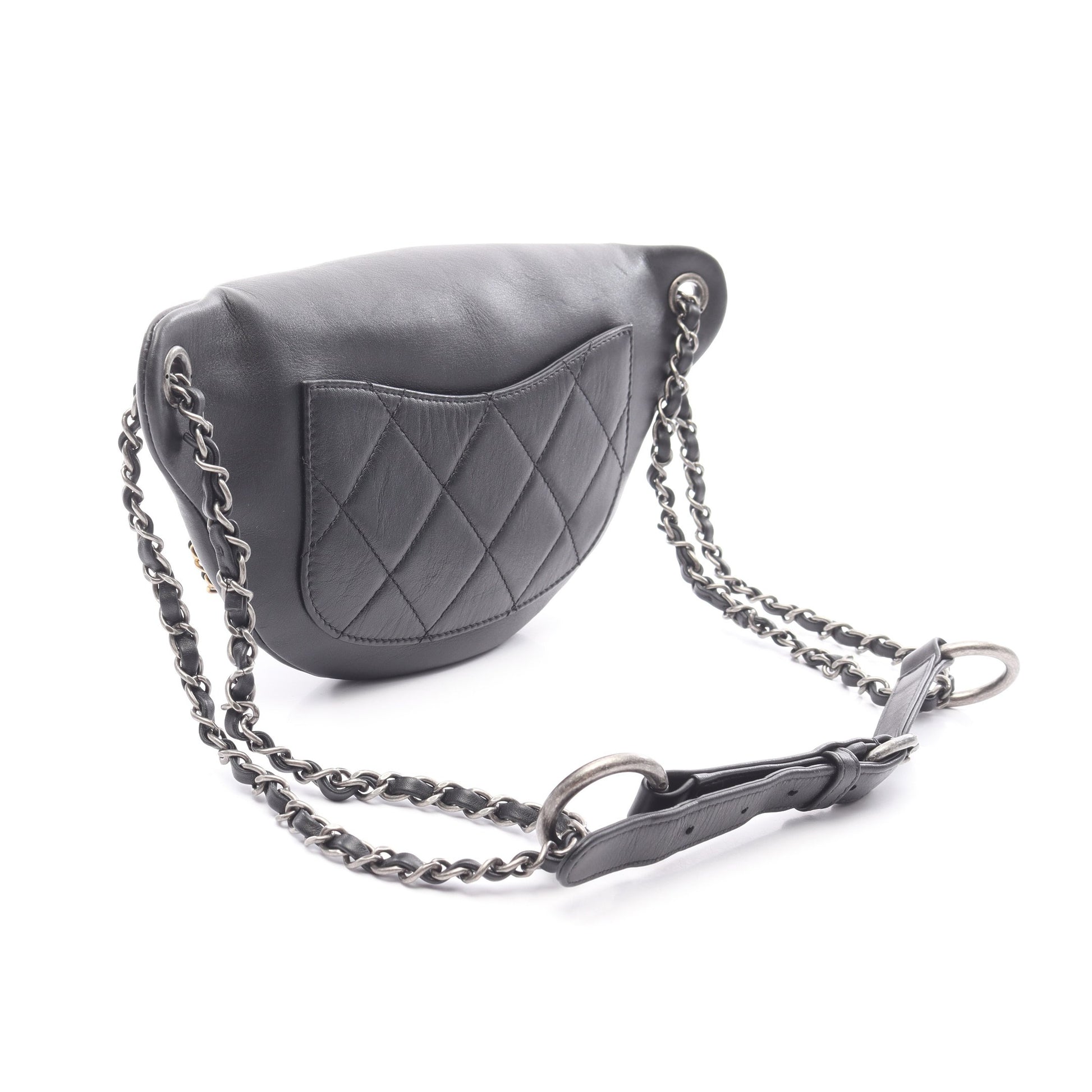 ココマーク ウエストバッグ レザー ブラック コンビ金具 シャネル バッグ CHANEL