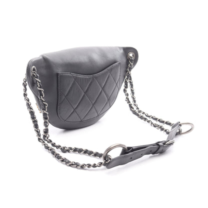 ココマーク ウエストバッグ レザー ブラック コンビ金具 シャネル バッグ CHANEL
