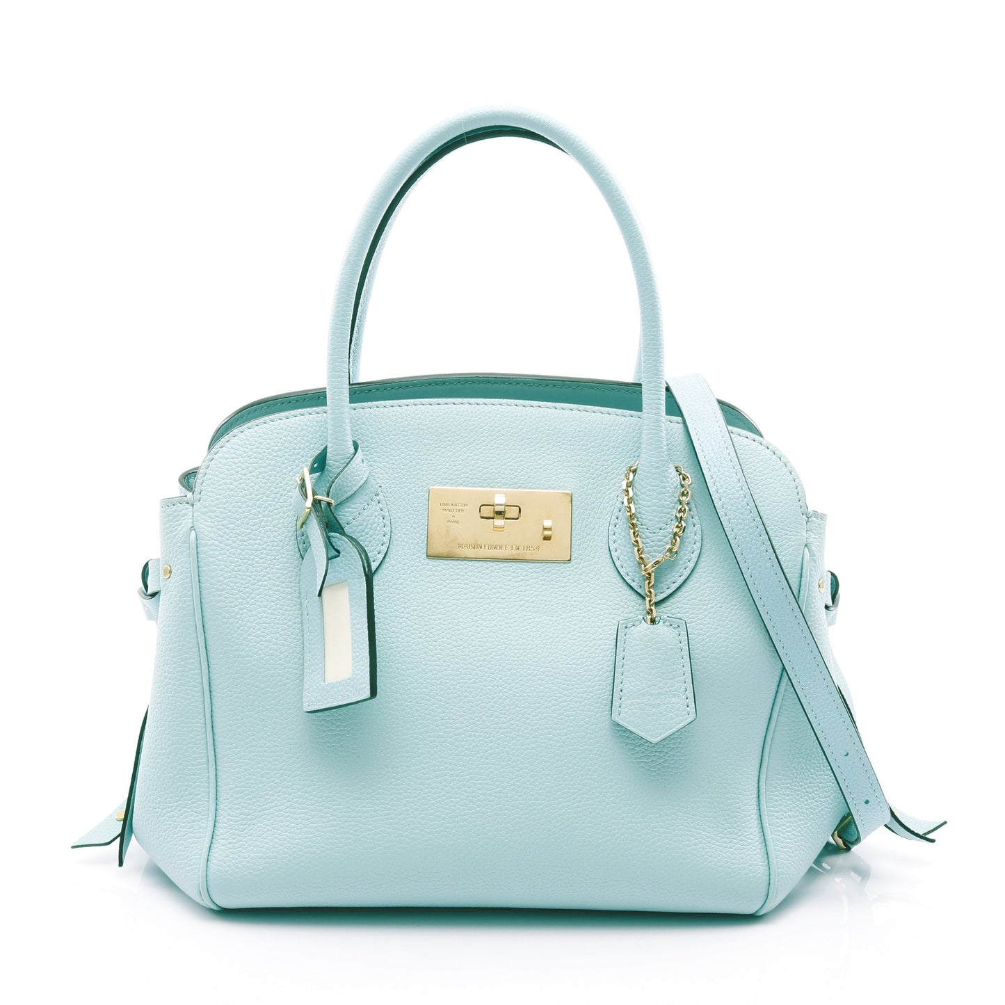 ミラPM エギュマリーヌ ハンドバッグ レザー ライトブルー 2WAY ルイヴィトン バッグ LOUIS VUITTON