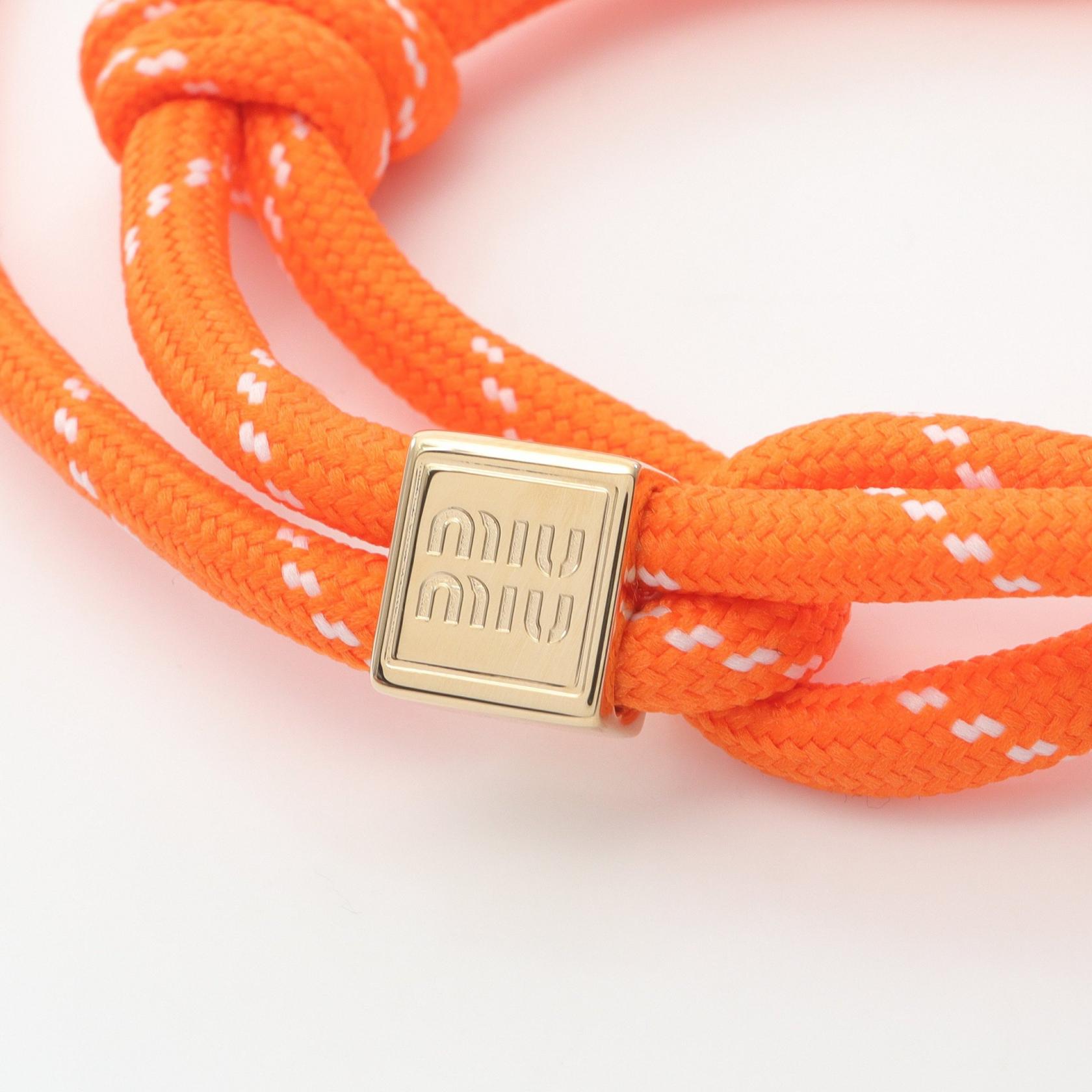 miumiu ナイロン&コードブレスレット　オレンジ miumiu コードブレスレット オレンジ コード ブレスレット GP